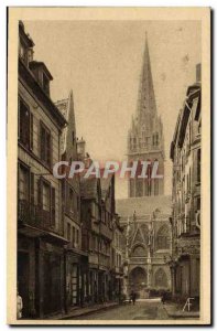 Old Postcard Caen Rue Montoir Poisonnerie