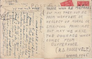 President Roosevelt postcard c.1945