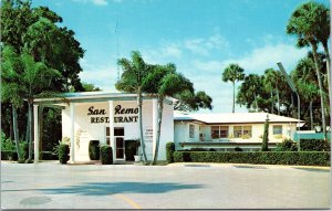 VINTAGE POSTCARD SAN REMO RESTAURANT AND COCKTAIL LOUNGE DAYTONA BEACH FLORIDA