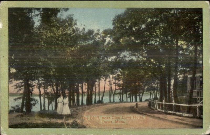 Onset Cape Cod MA The Bluff Near Glen Cove Hotel c1910 Postcard