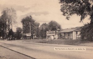 Postcard Red Top Cabins Mt Bethel PA