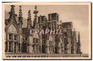 Old Postcard Chateau d'Amboise on the Loire Facade skylights