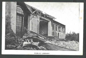 1906 RPPC* Santa Barbara Ca Public Library Destroyed By Earthquake Mint