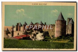 Old Postcard Set Carcassonne Aude Illustrates of the Cite Remparts
