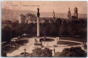 Postcard - Schloßplatz mit altem Schloß - Stuttgart, Germany