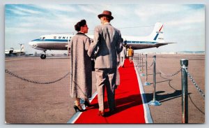 Transportation~Plane~United Airlines Red Carpet Service To Airplane~Vintage PC