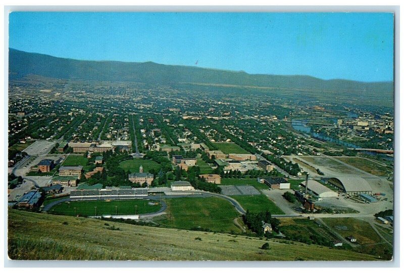 c1960 Aerial View Montana State University Missoula Montana MT Vintage Postcard
