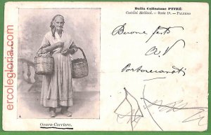 ah2446 - VINTAGE POSTCARD - Italy - 1901 - ETHNIC - PALERMO-