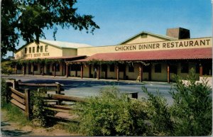 Vtg Mrs Knott's Berry Farm Chicken Dinner Restaurant Ghost Town CA Postcard