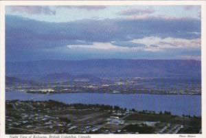 Canada British Columbia Night View Of Kelowna