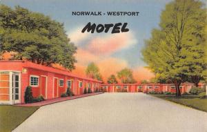 norwalk westport motel L4432 antique postcard