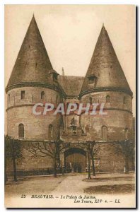 Old Postcard Beauvais the Courthouse Towers