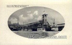 Pugent Sound Steamers, Colman Dock - Seattle, Washington WA Postcard