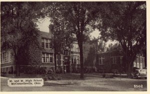 M. and M. High School - McConnellsville, Ohio postcard