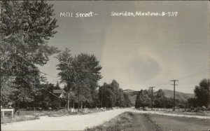 Sheridan MT Mill St Real Photo Postcard