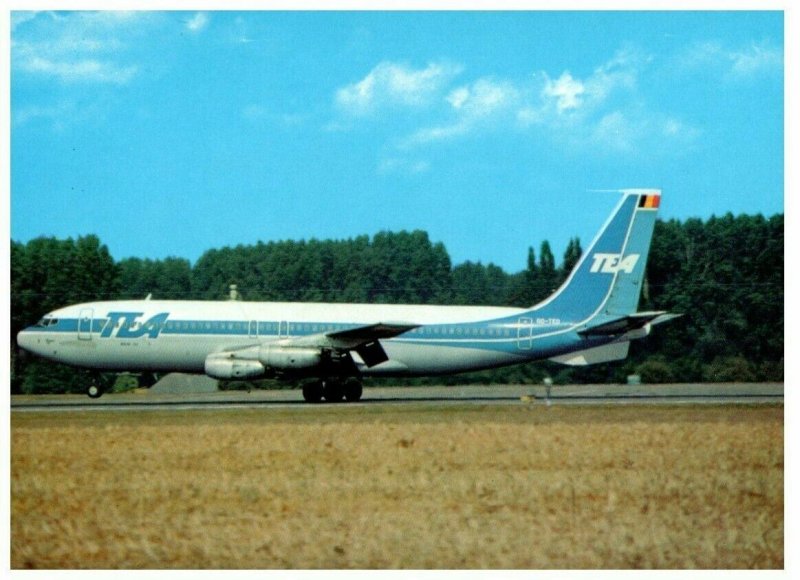 T E A Oostende Boeing 707 131 Airplane Postcard