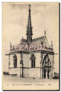 Old Postcard Chateau d'Amboise Chapel