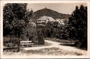 Serbia Vrsac Vršac Park Vintage RPPC 09.68