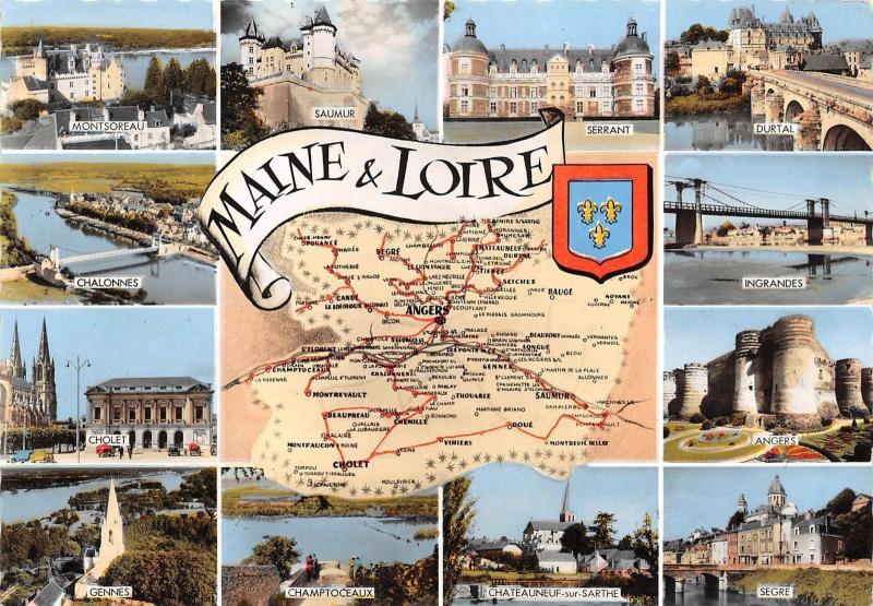 BR42931 Maine and loire Map cartes geographiques