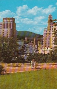 Arkansas Hot Springs National Park Pictorial View Of Central Avenue The Broad...