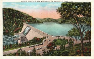 Vintage Postcard 1937 Norris Dam Sightseeing Northwest of Knoxville Tennessee TN