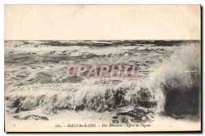 Old Postcard Malo les Bains demonree Sea Waves Effects