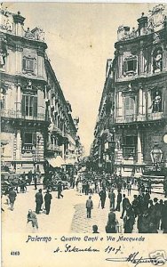 PA090 vintage postcard: PALERMO City - Four Songs-