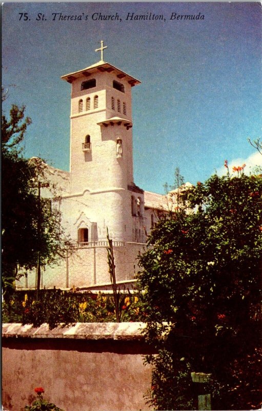 VINTAGE POSTCARD ST. THERESA'S CHURCH AT HAMILTON BERMUDA