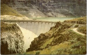 postcard OR - Owyhee Reservoir and Dam - Union Oil 76 Gas advert Scene West 167