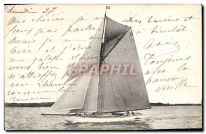 Postcard Old Boat Sailboat