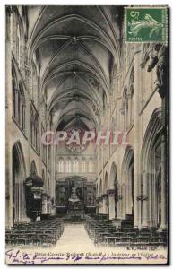 Old Postcard Brie Count Robert of the Interieur & # 39Eglise