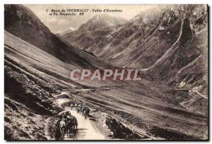 Postcard Old Bike Cycle Cycling Route du Tourmalet Vallee d & # 39Escoubous a...