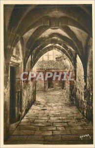 Postcard Old Salt (Cantal) Passage vault and Court House Brages (XVI century)