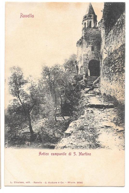 Italy Ravello Campanile di S Martino Church tower Postcard