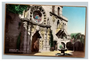 Vintage 1930's Advertising Postcard Mission Inn Chapel Riverside California