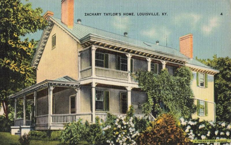 Postcard Zachary Taylor's Home Louisville Kentucky