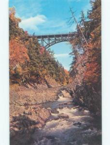 Unused Pre-1980 BRIDGE SCENE Quechee - Hartford Vermont VT d3952