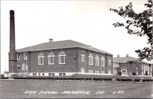 Real Photo Postcard High School in Momence, Illinois