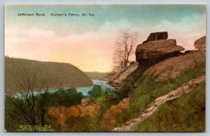 Hand Colored  Harper's Ferry  West Virginia  Jefferson Rock  Postcard