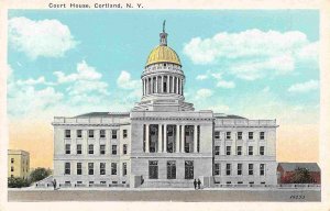 Court House Cortland New York 1920s postcard