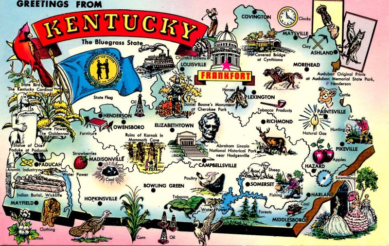 KY - Map of Kentucky