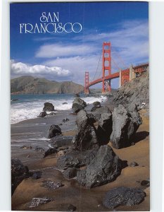 Postcard Picturesque Golden Gate Bridge San Francisco California USA