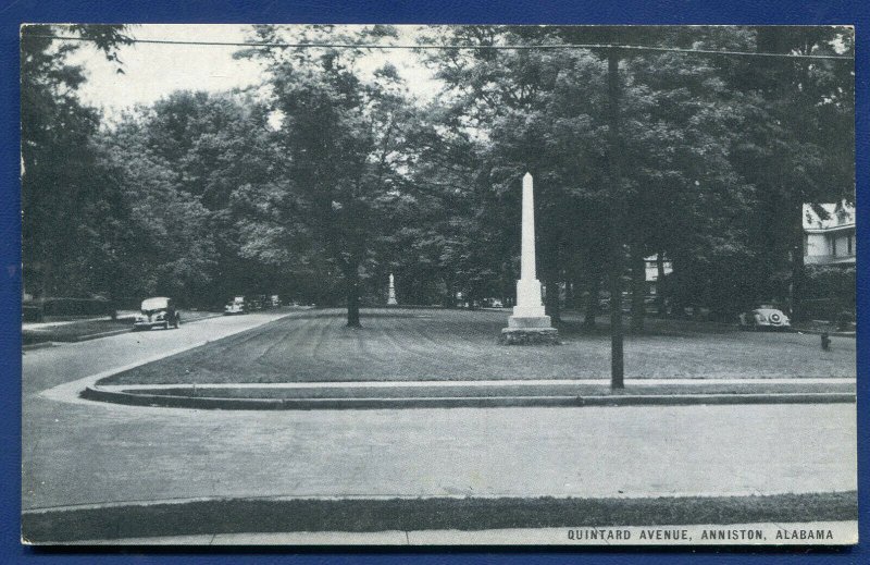 Alabama al Anniston Quintard Avenue old unposted postcard