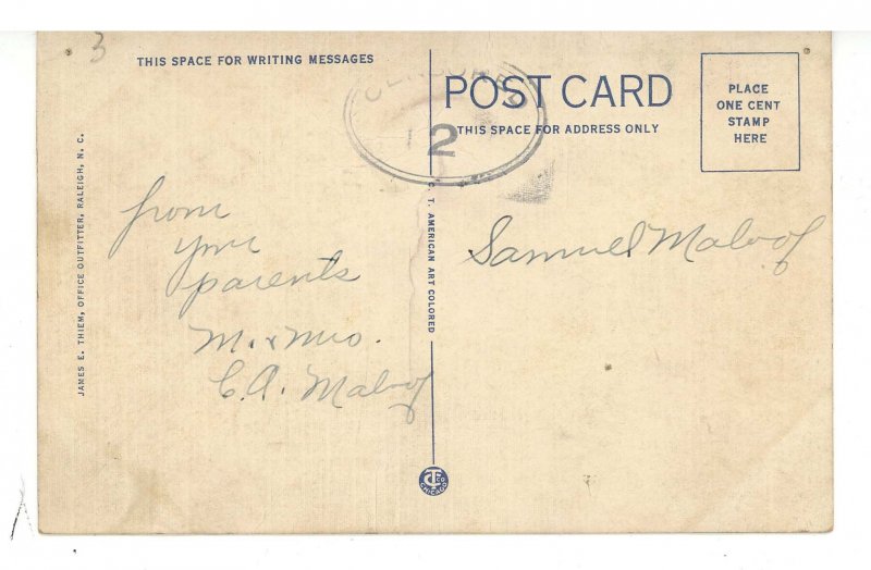 NC - Raleigh. Pullen Park, Swimming Pool ca 1936  (crease)