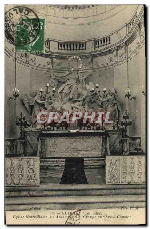 VINTAGE POSTCARD Guibray Eglise Notre Dame L Assomption Grou