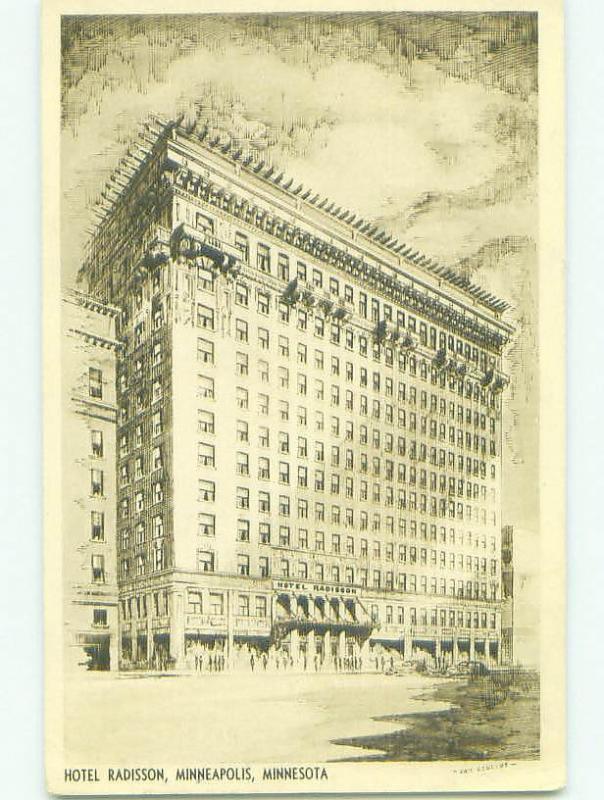 1940's RADISSON HOTEL Minneapolis Minnesota MN HQ5841