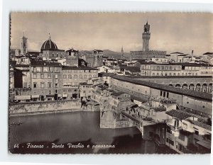 Postcard Panorama of Ponte Vecchio Florence Italy