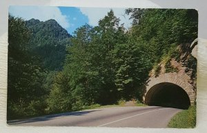 Lower Tunnel Transmountain Highway Great Smoky National Park Vintage Postcard