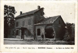 CPA ROSIERES-en-SANTERRE La Gare - Ruines - 1915 (1292584) 