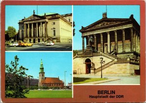 VINTAGE CONTINENTAL SIZE POSTCARD EAST BERLIN CAPITAL CITY OF EAST GERMANY 1960s